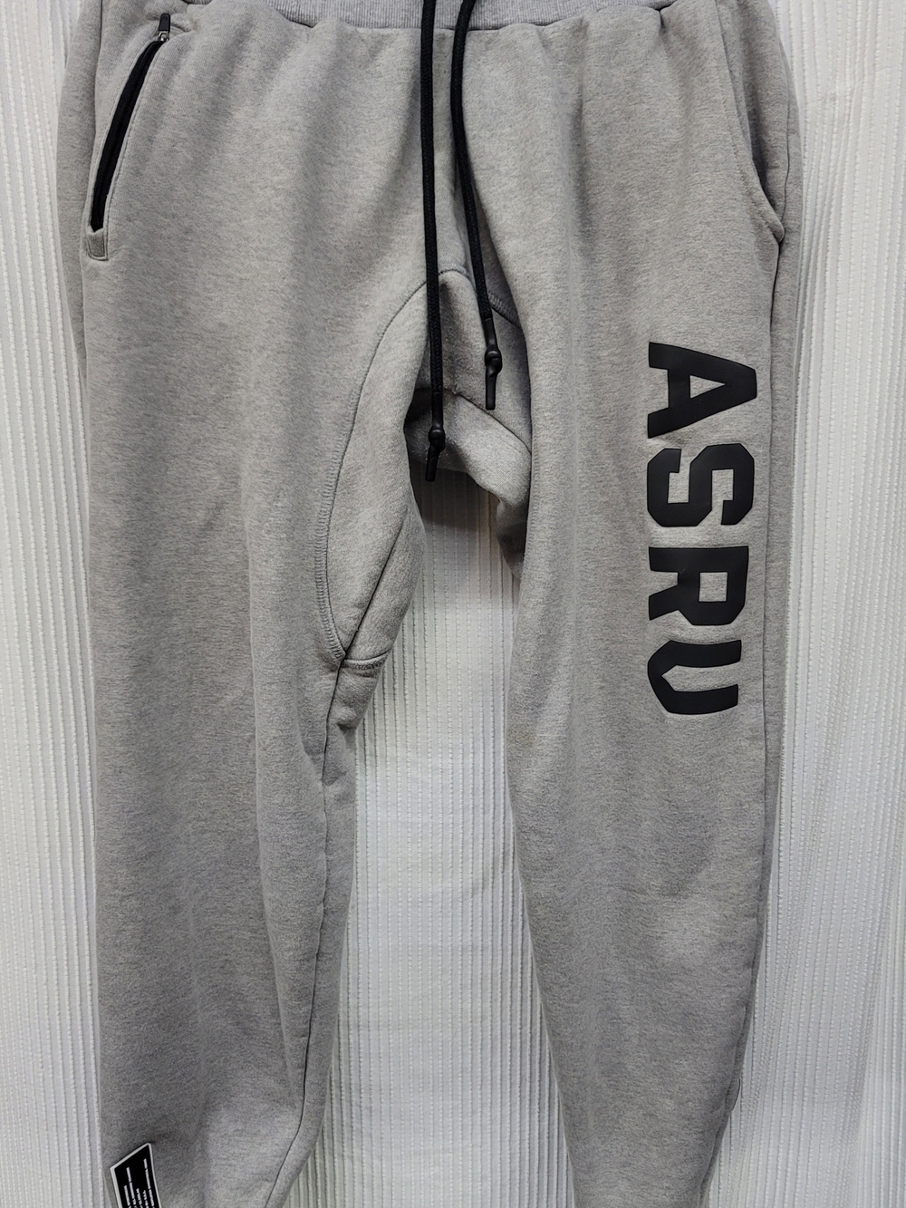 ASRV Gray Sweatpants with Black Logo